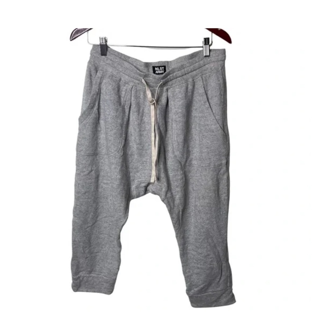 NLST terry cloth Harem Sweatpants sz M in light grey